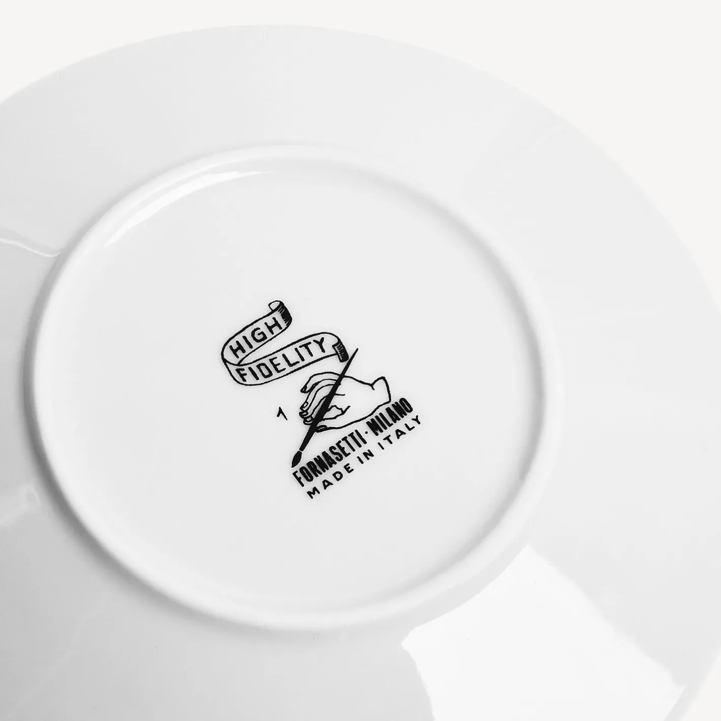 Fornasetti Set Da Te E Caffe^Set 6 Tazze Da Te Alta Fedelta Bianco Nero