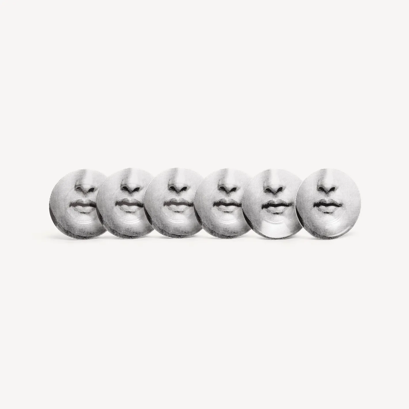 Fornasetti Set Da Te E Caffe^Set 6 Tazze Da Te Tema E Variazioni N.1 Bianco Nero