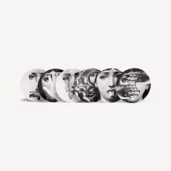 Fornasetti Set Da Te E Caffe^Set 6 Tazze Da Te Tema E Variazioni Bianco Nero