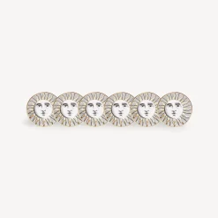 Fornasetti Set Da Te E Caffe^Set 6 Tazze Te Sole Bianco/Nero/Oro