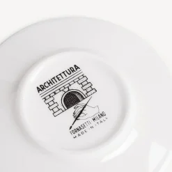 Fornasetti Set Da Te E Caffe^Set 6 Tazzine Caffe Architettura Bianco Nero