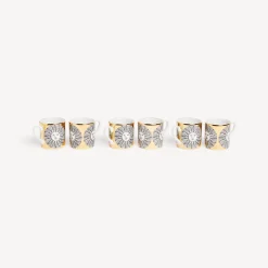 Fornasetti Set Da Te E Caffe^Set 6 Tazzine Caffe Sole Bianco/Nero/Oro