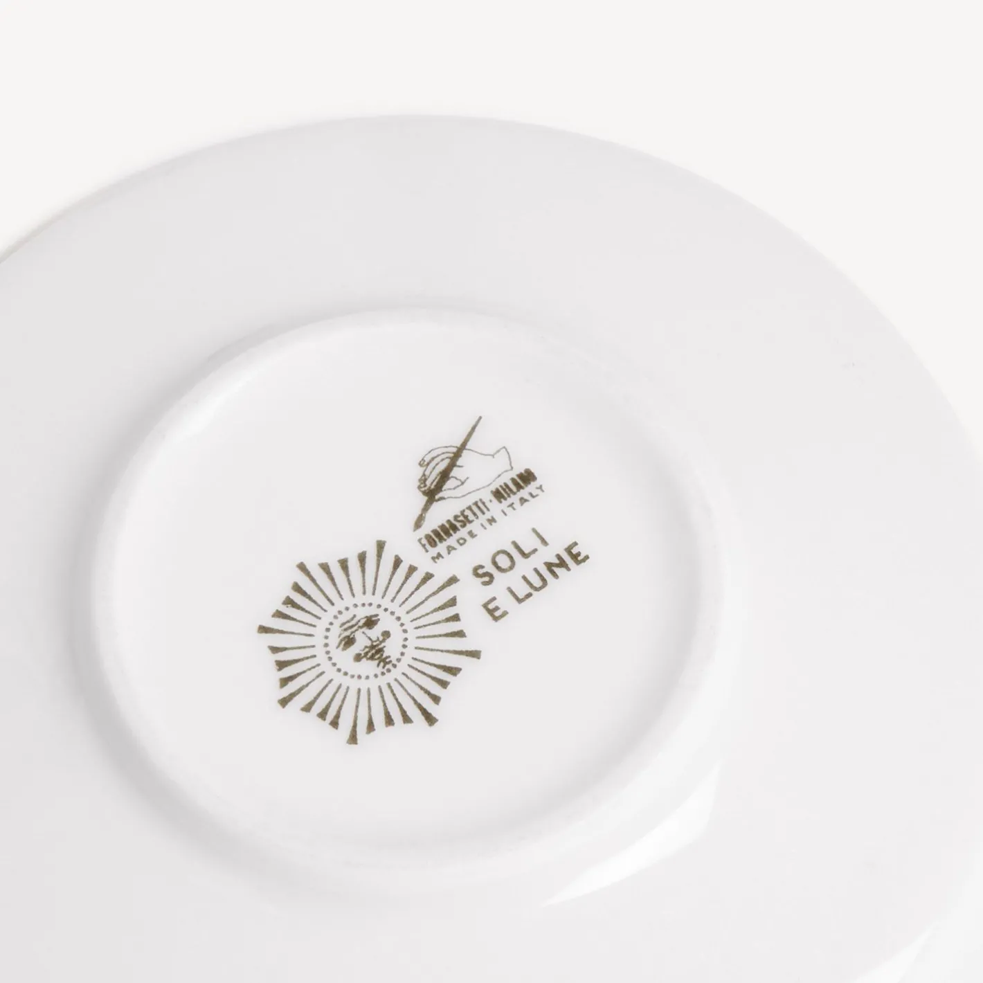 Fornasetti Set Da Te E Caffe^Set 6 Tazzine Caffe Sole Bianco/Nero/Oro