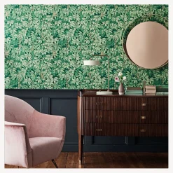 Fornasetti Sfondo^Sfondo Chiavi Segrete Verde Foglia
