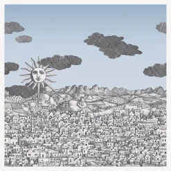 Fornasetti Sfondo^Sfondo Di Vista Mediterranea Cielo Blu Ombroso