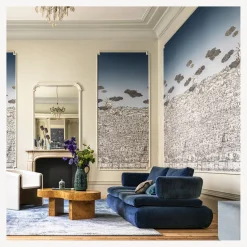 Fornasetti Sfondo^Sfondo Di Vista Mediterranea Cielo Blu Ombroso
