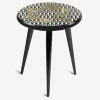 Fornasetti Sgabelli^Sgabello Chiavi E Losanghe Bianco/Nero/Oro