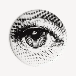 Fornasetti Sgabelli^Sgabello Occhio Bianco Nero
