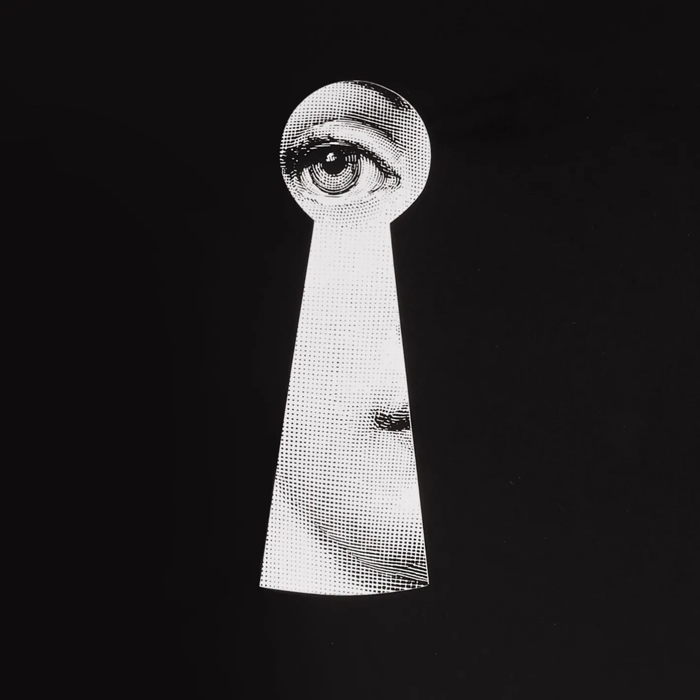 Fornasetti Sgabelli^Sgabello Serratura Bianco Nero