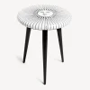 Fornasetti Sgabelli^Sgabello Sole Splendente Bianco Nero
