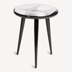 Fornasetti Sgabelli^Sgabello Tergonomico Bianco Nero