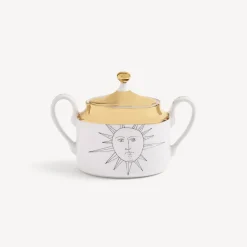 Fornasetti Set Da Te E Caffe^Solitario Zuccheriera Bianco/Nero/Oro