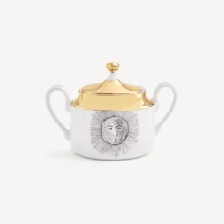 Fornasetti Set Da Te E Caffe^Solitario Zuccheriera Bianco/Nero/Oro