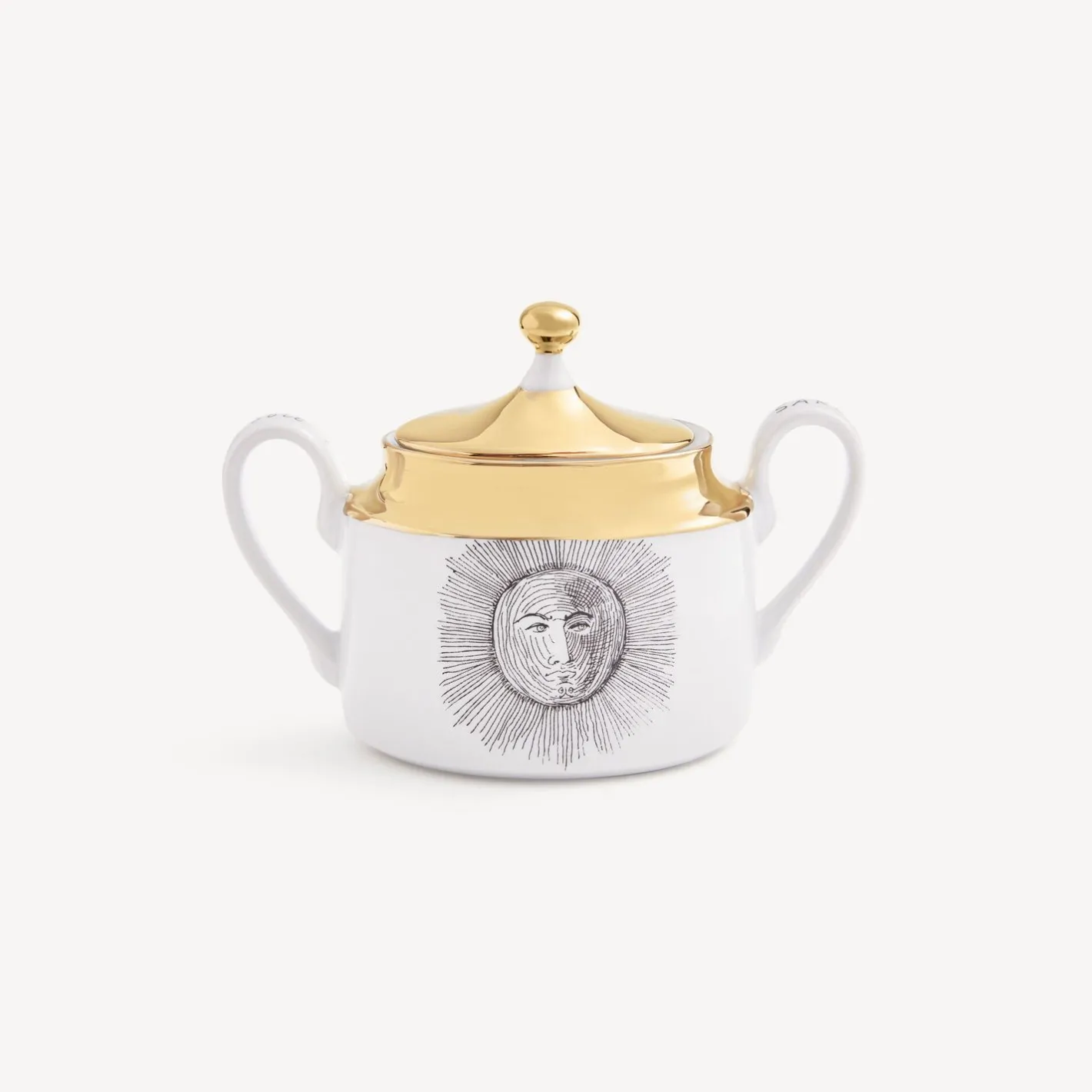 Fornasetti Set Da Te E Caffe^Solitario Zuccheriera Bianco/Nero/Oro