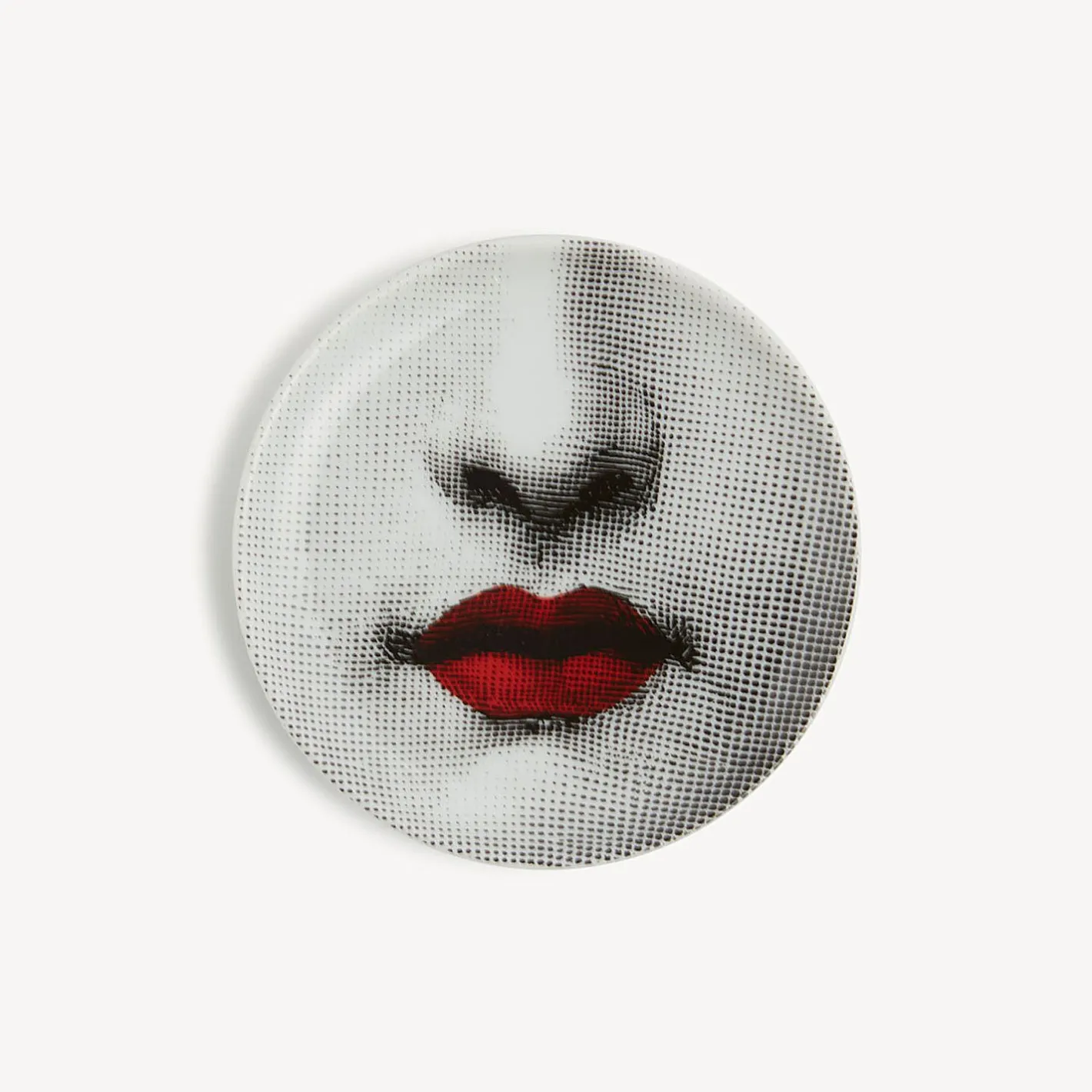 Fornasetti Bicchieri E Sottobicchieri^Sottobicchiere Red Lips - Tema E Variazioni N.397 Bianco/Nero/Rosso
