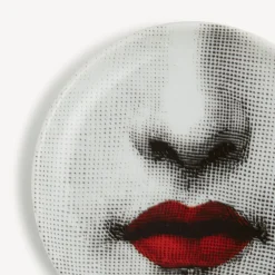 Fornasetti Bicchieri E Sottobicchieri^Sottobicchiere Red Lips - Tema E Variazioni N.397 Bianco/Nero/Rosso