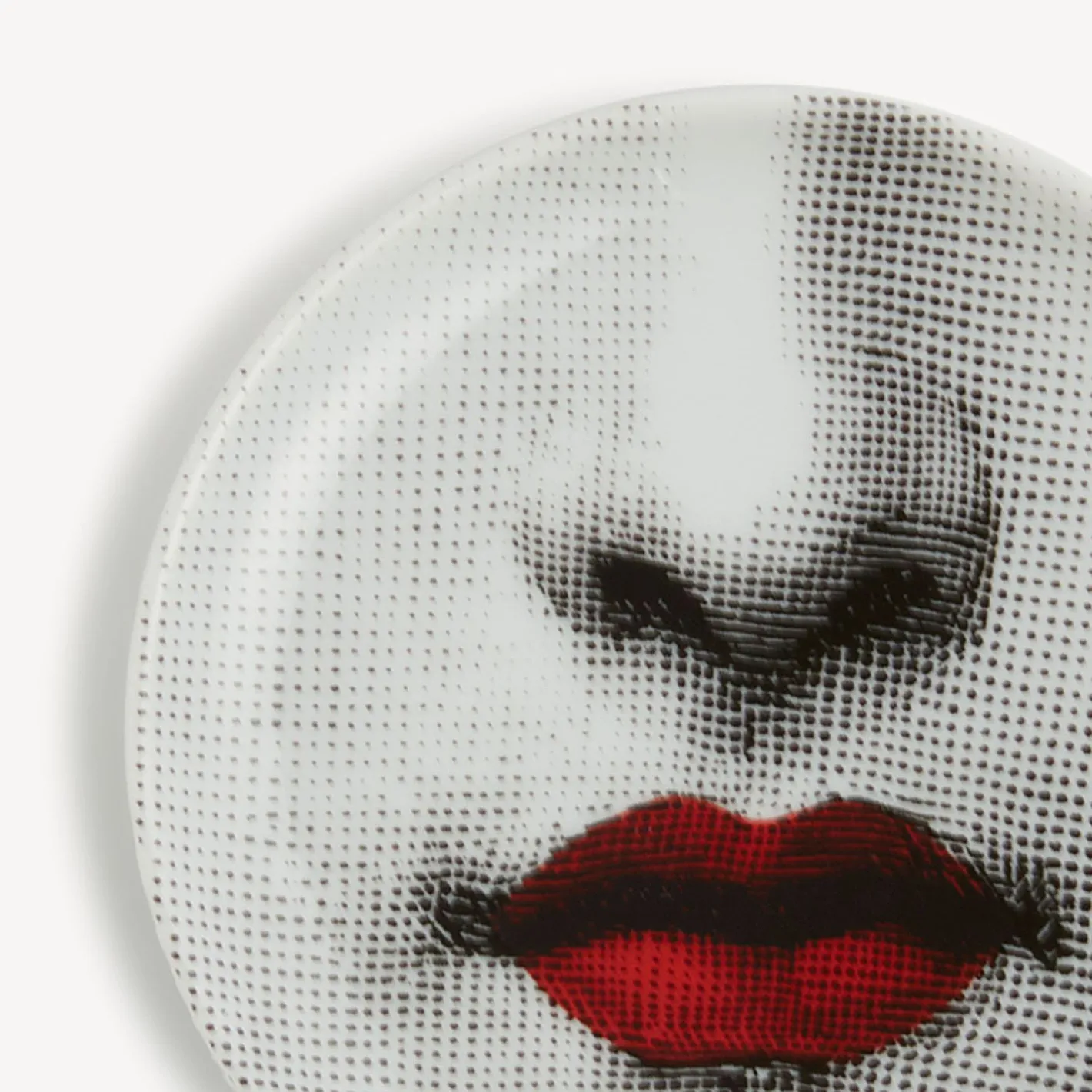 Fornasetti Bicchieri E Sottobicchieri^Sottobicchiere Red Lips - Tema E Variazioni N.397 Bianco/Nero/Rosso