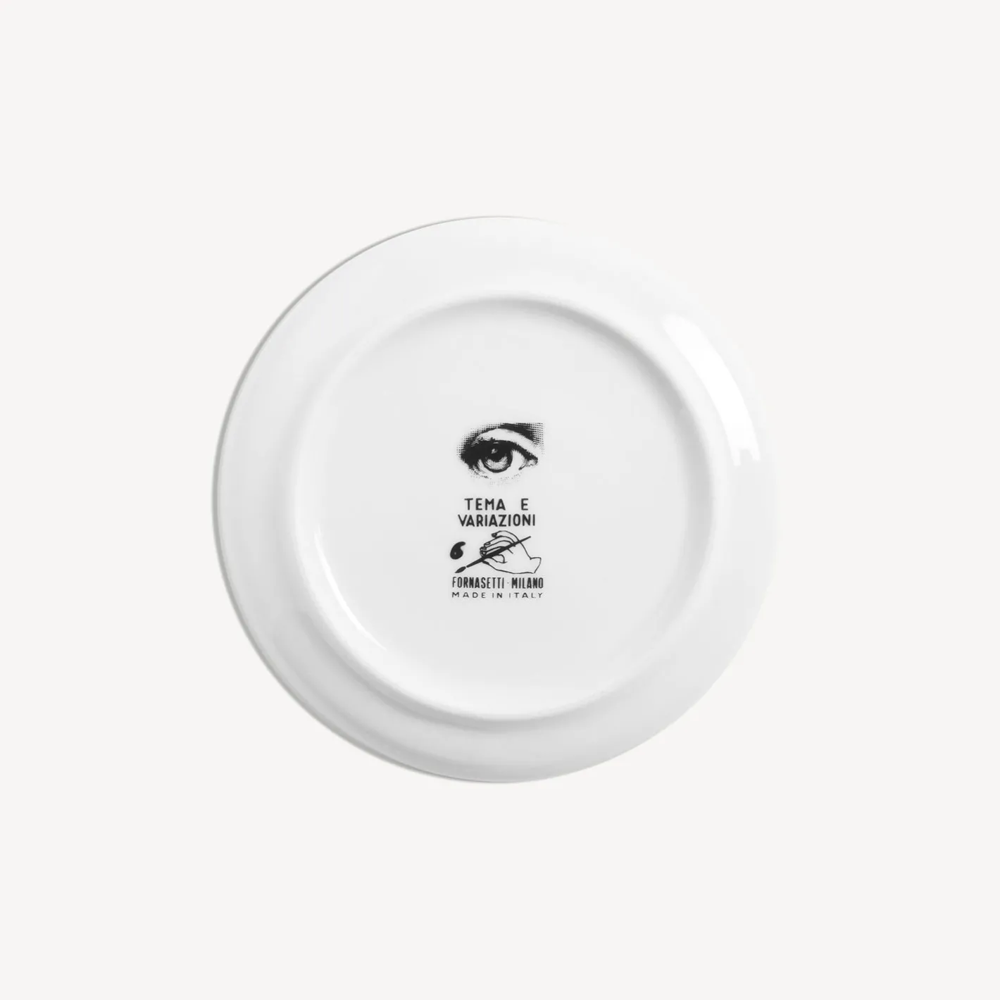 Fornasetti Bicchieri E Sottobicchieri^Sottobicchiere Tema E Variazioni N.6 Bianco Nero