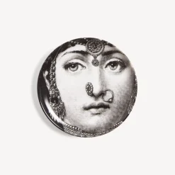 Fornasetti Bicchieri E Sottobicchieri^Sottobicchiere Tema E Variazioni N.228 Bianco Nero