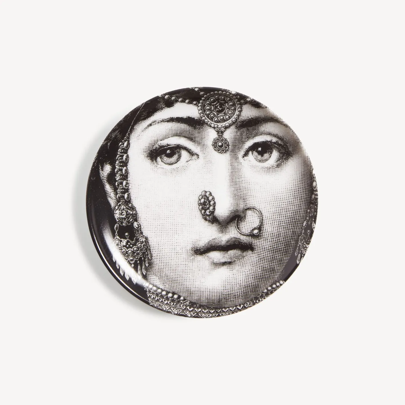 Fornasetti Bicchieri E Sottobicchieri^Sottobicchiere Tema E Variazioni N.228 Bianco Nero