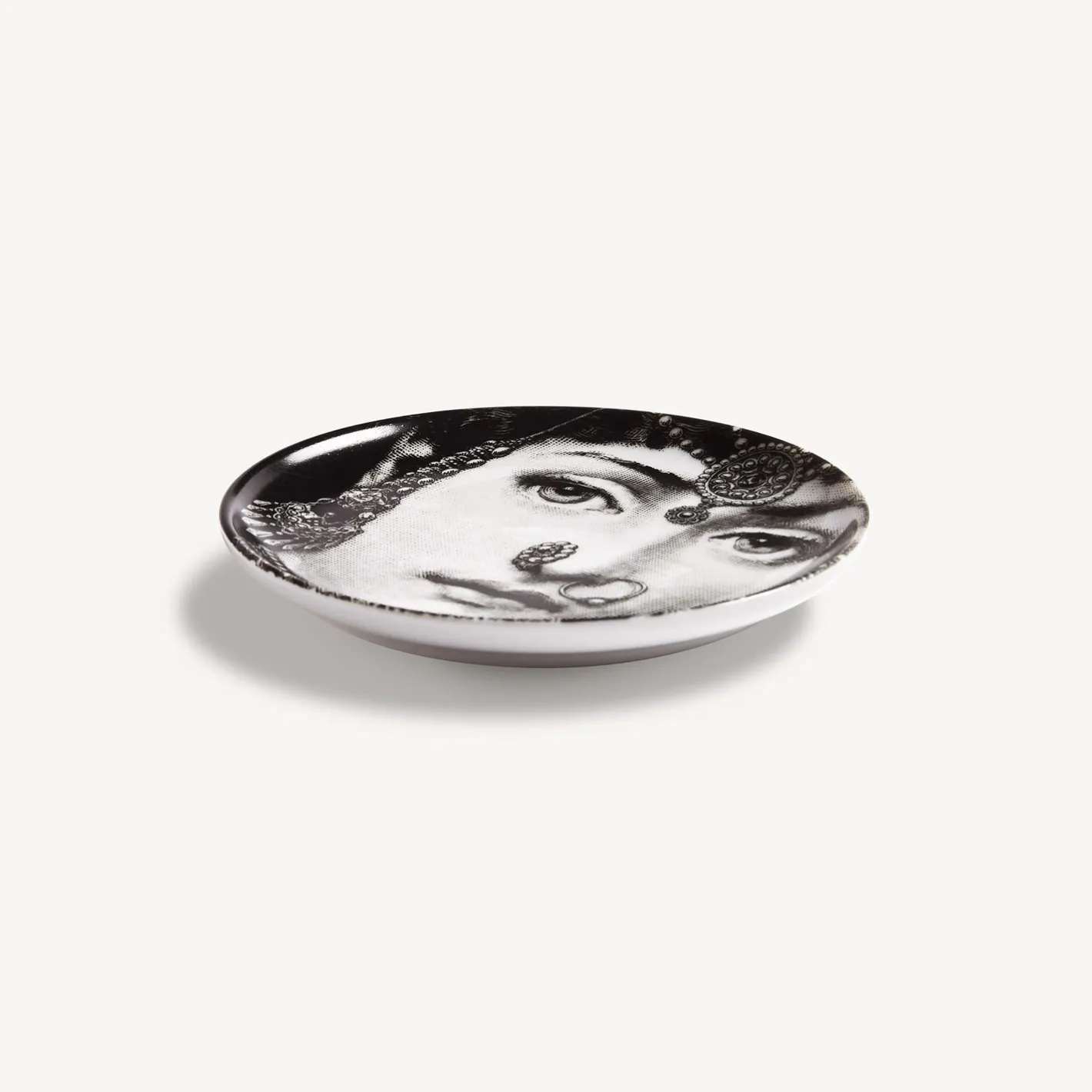 Fornasetti Bicchieri E Sottobicchieri^Sottobicchiere Tema E Variazioni N.228 Bianco Nero