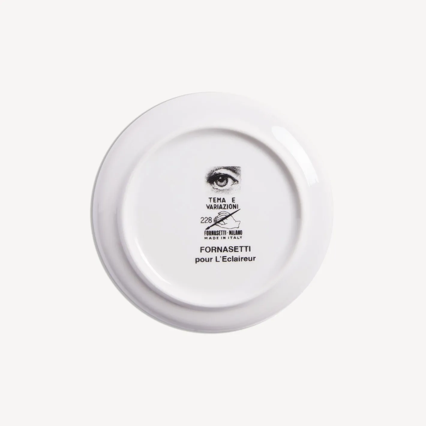 Fornasetti Bicchieri E Sottobicchieri^Sottobicchiere Tema E Variazioni N.228 Bianco Nero