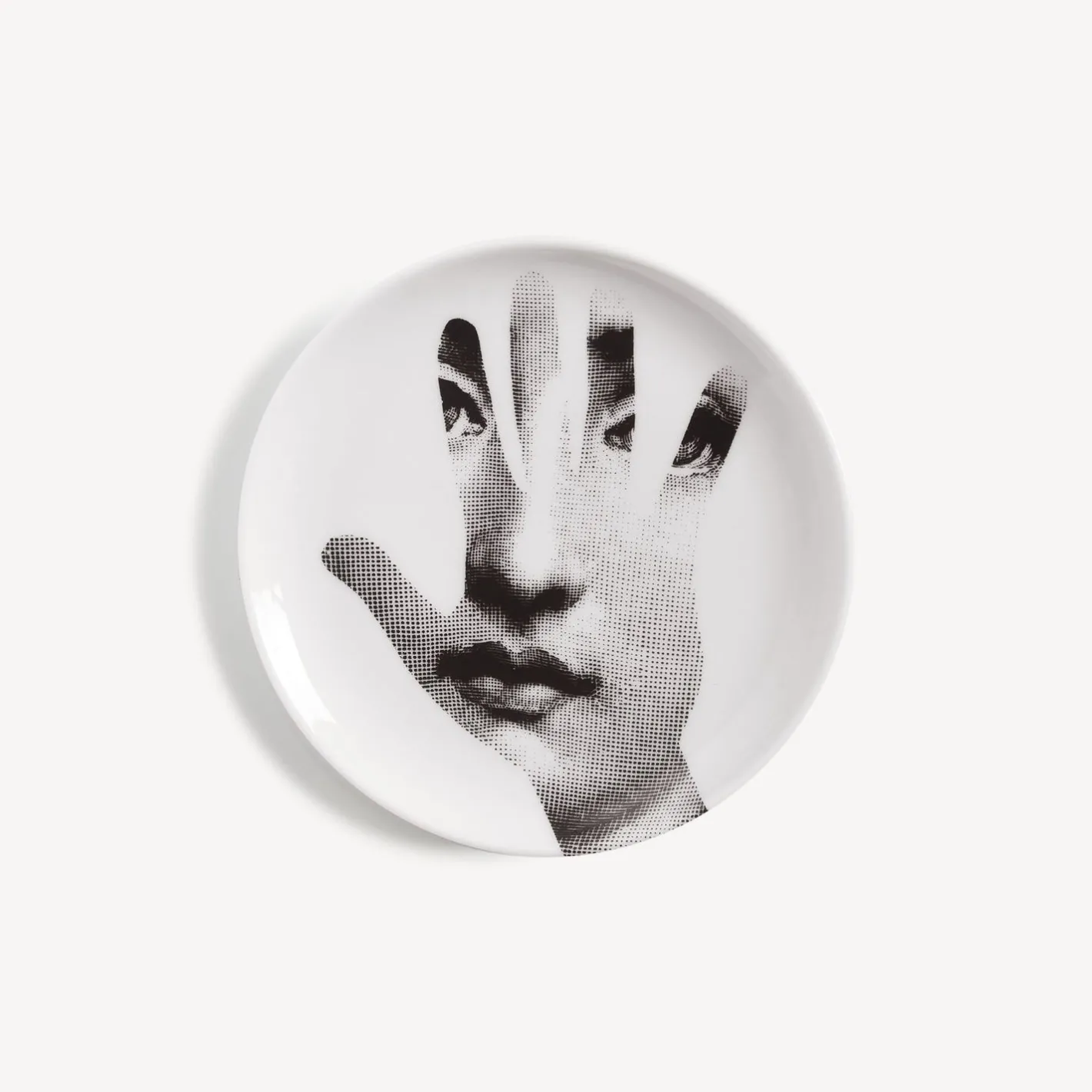Fornasetti Bicchieri E Sottobicchieri^Sottobicchiere Tema E Variazioni N.15 Bianco Nero