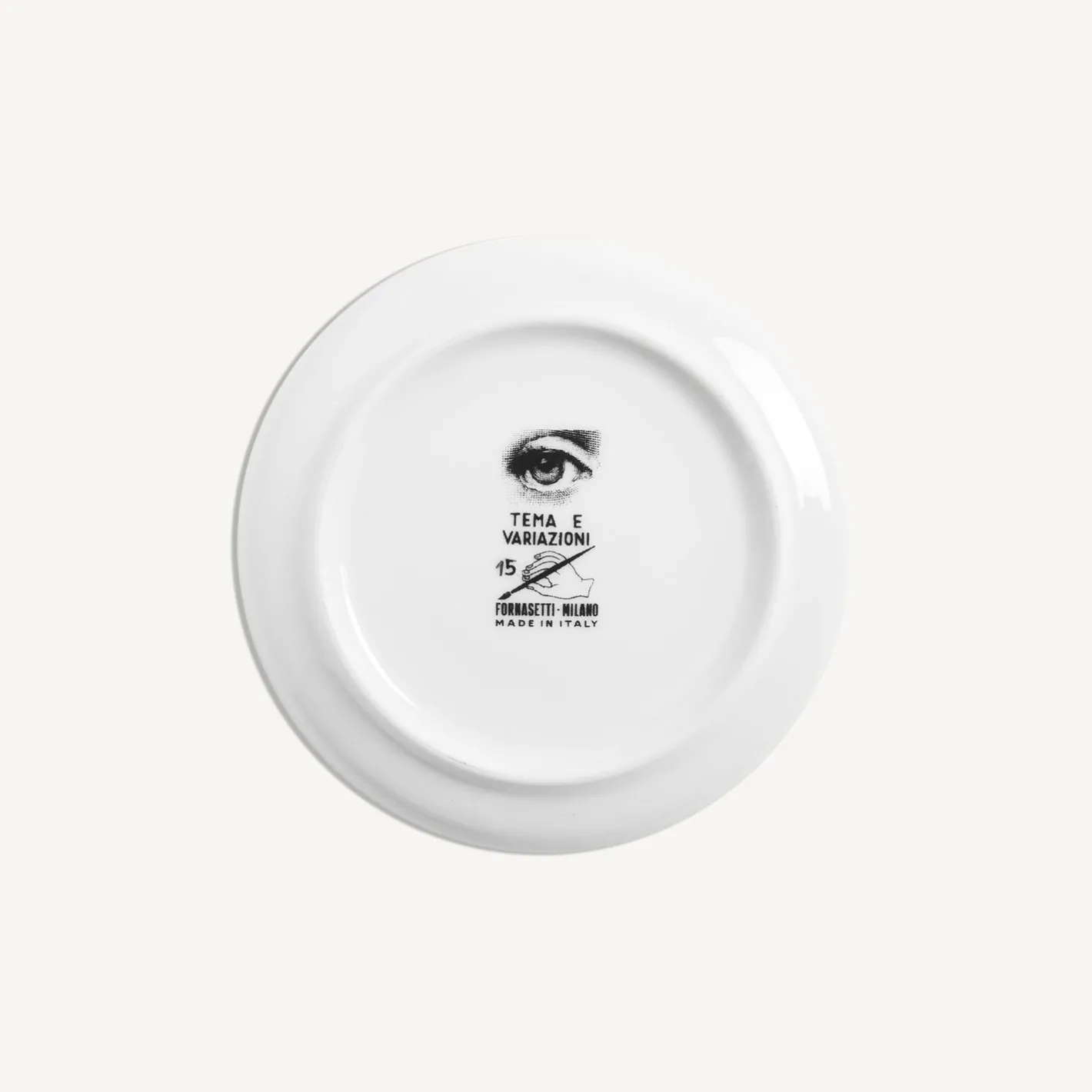 Fornasetti Bicchieri E Sottobicchieri^Sottobicchiere Tema E Variazioni N.15 Bianco Nero
