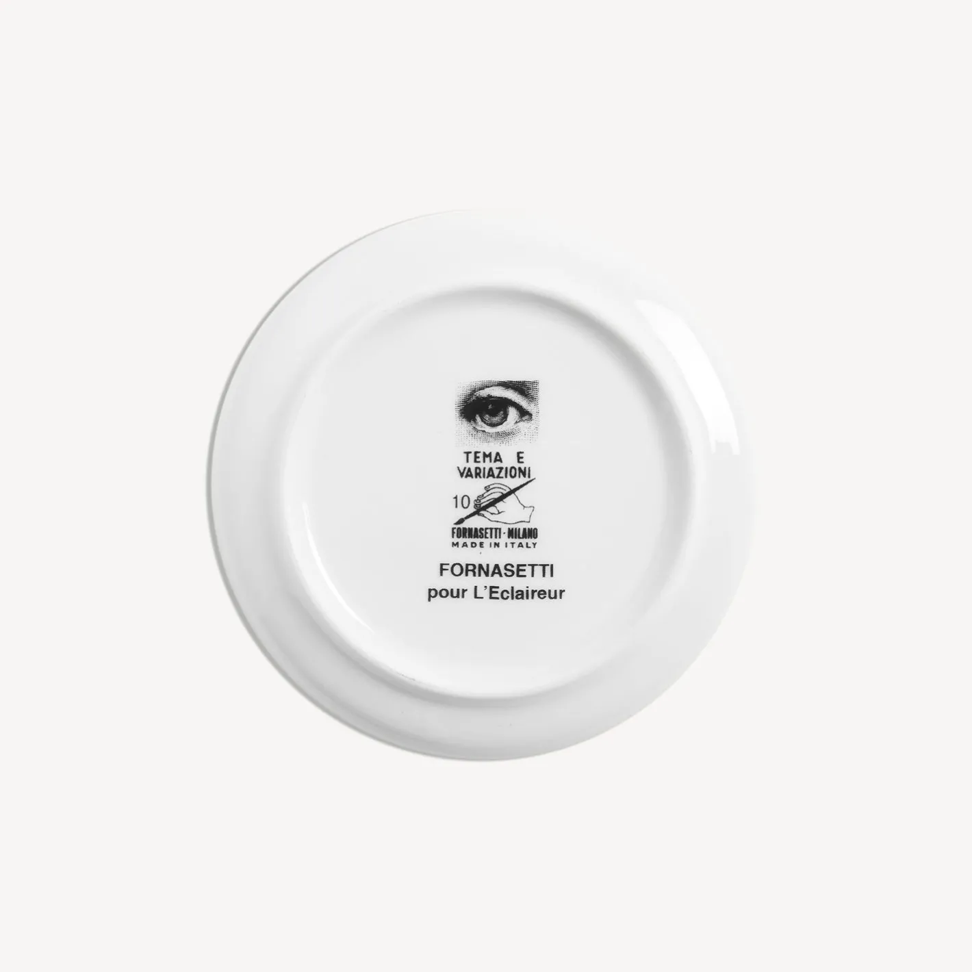 Fornasetti Bicchieri E Sottobicchieri^Sottobicchiere Tema E Variazioni N.10 Bianco Nero