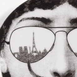 Fornasetti Bicchieri E Sottobicchieri^Sottobicchiere Tema E Variazioni N.373 Bianco Nero