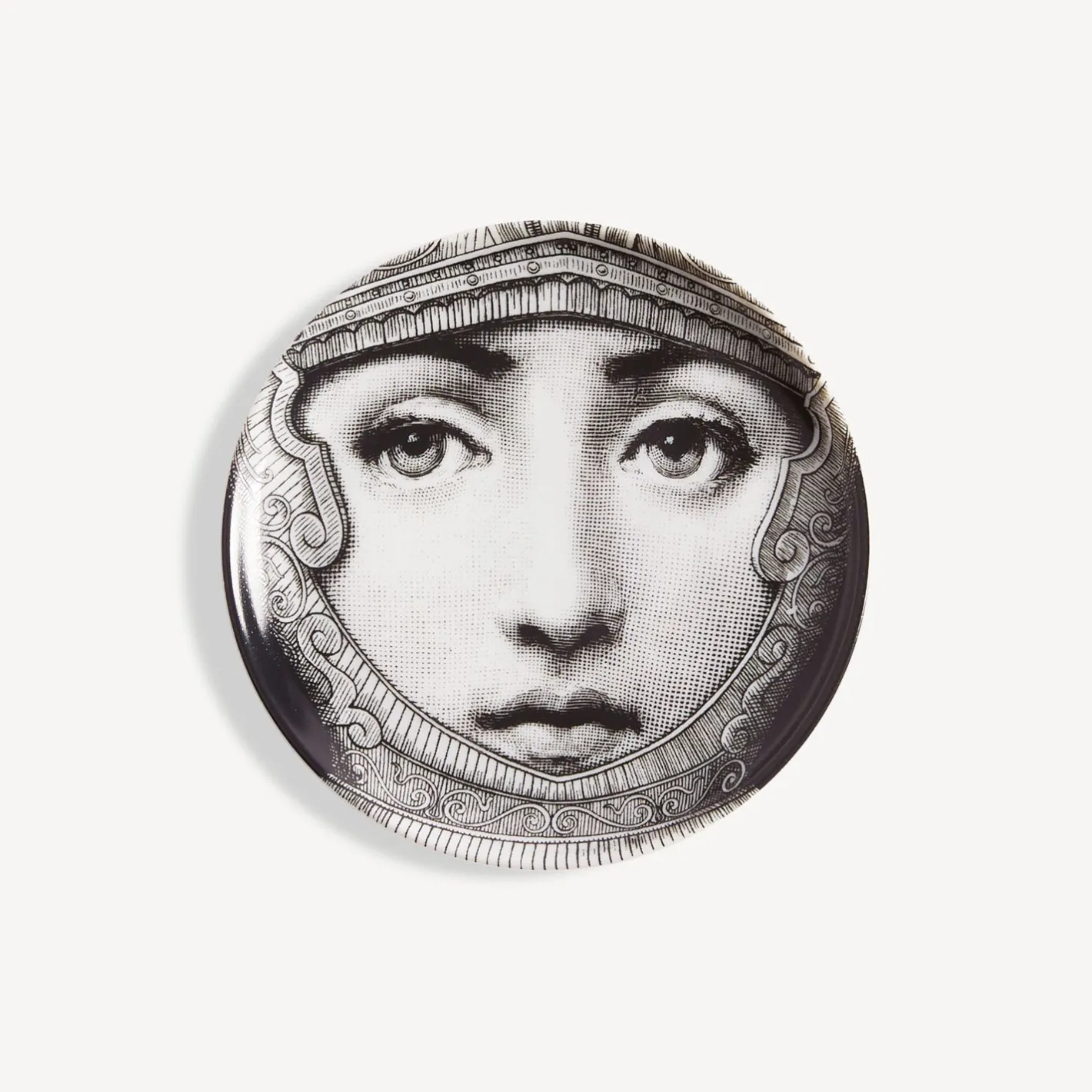 Fornasetti Bicchieri E Sottobicchieri^Sottobicchiere Tema E Variazioni N.95 Bianco Nero