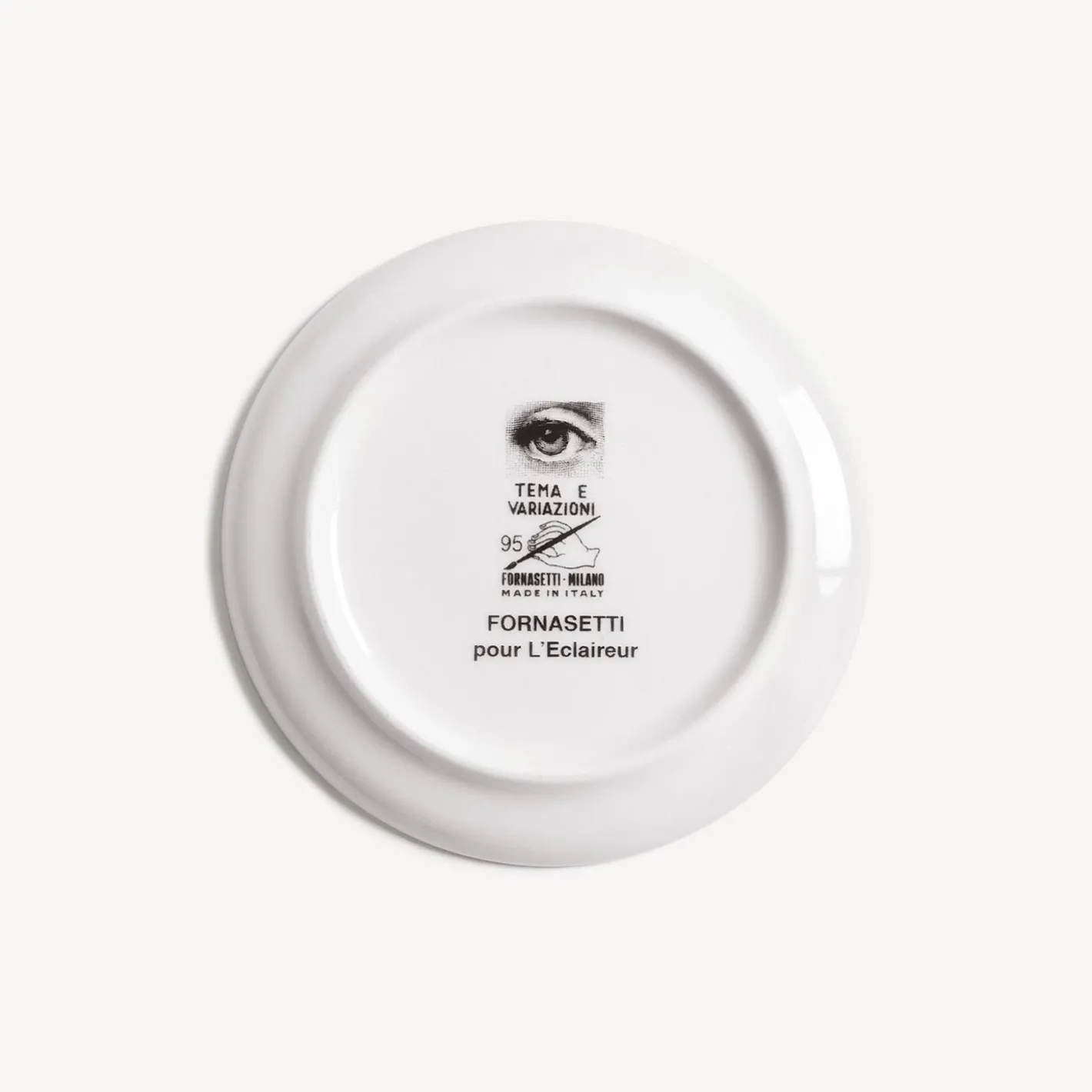 Fornasetti Bicchieri E Sottobicchieri^Sottobicchiere Tema E Variazioni N.95 Bianco Nero