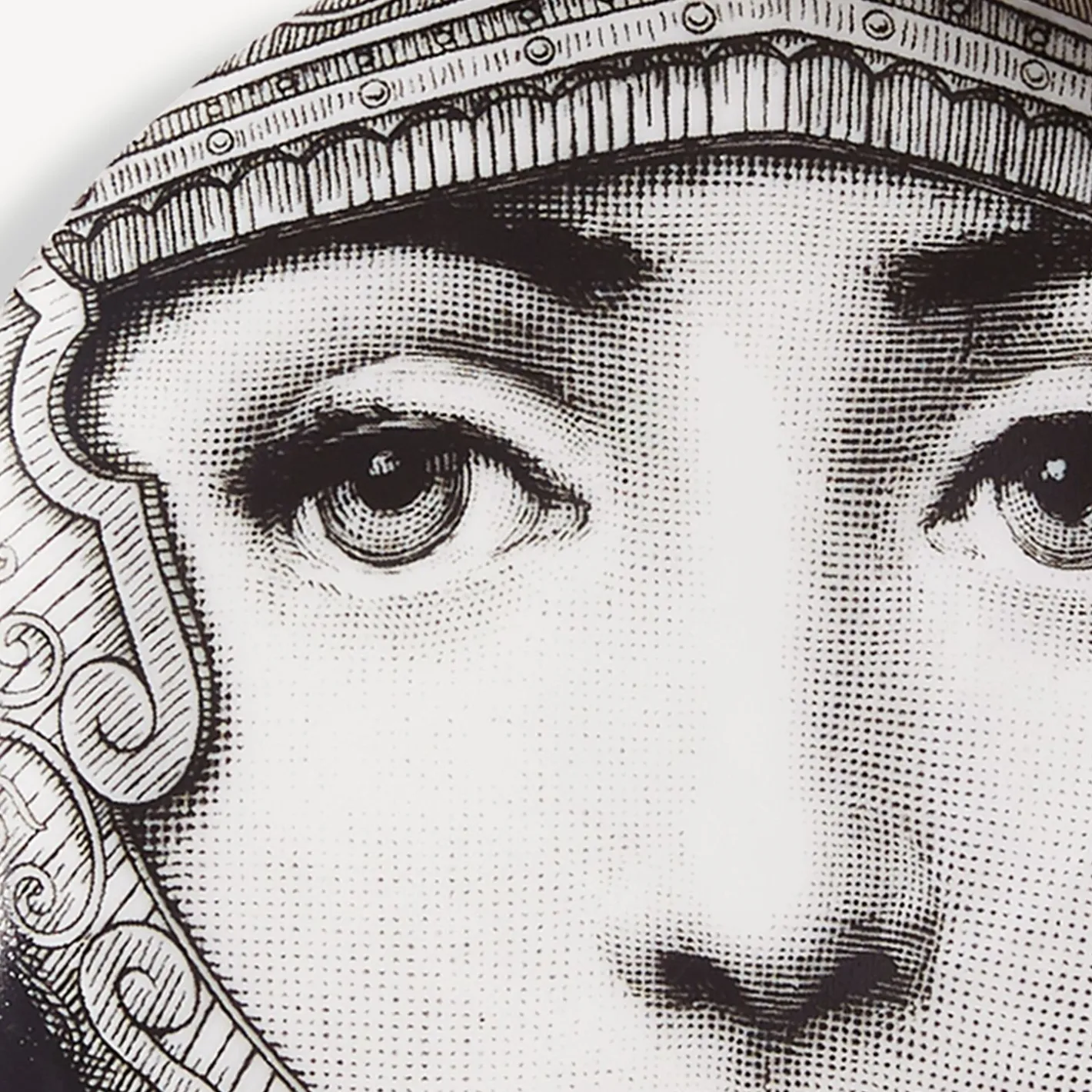 Fornasetti Bicchieri E Sottobicchieri^Sottobicchiere Tema E Variazioni N.95 Bianco Nero