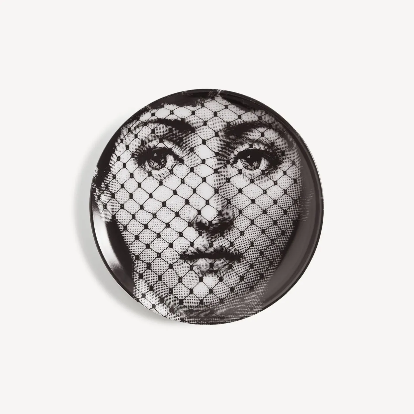 Fornasetti Bicchieri E Sottobicchieri^Sottobicchiere Tema E Variazioni N.78 Bianco Nero