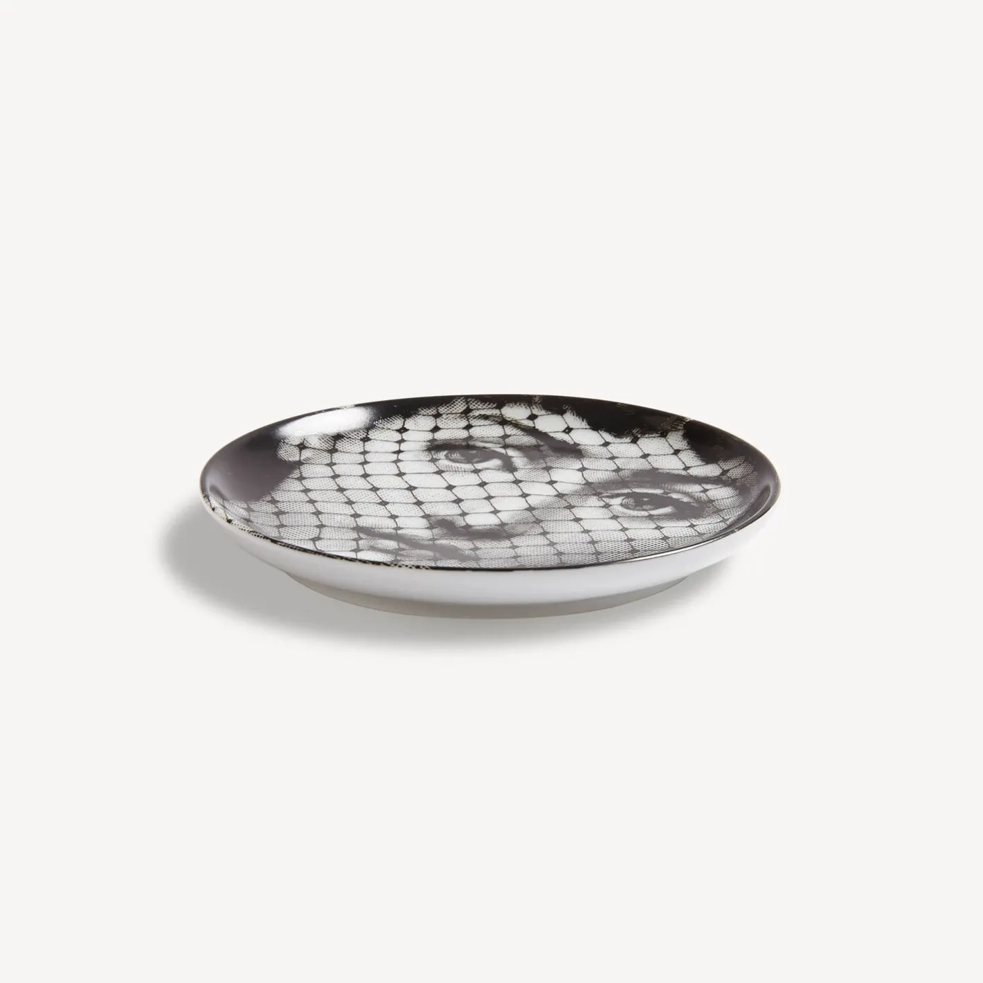 Fornasetti Bicchieri E Sottobicchieri^Sottobicchiere Tema E Variazioni N.78 Bianco Nero