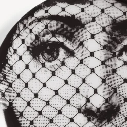 Fornasetti Bicchieri E Sottobicchieri^Sottobicchiere Tema E Variazioni N.78 Bianco Nero
