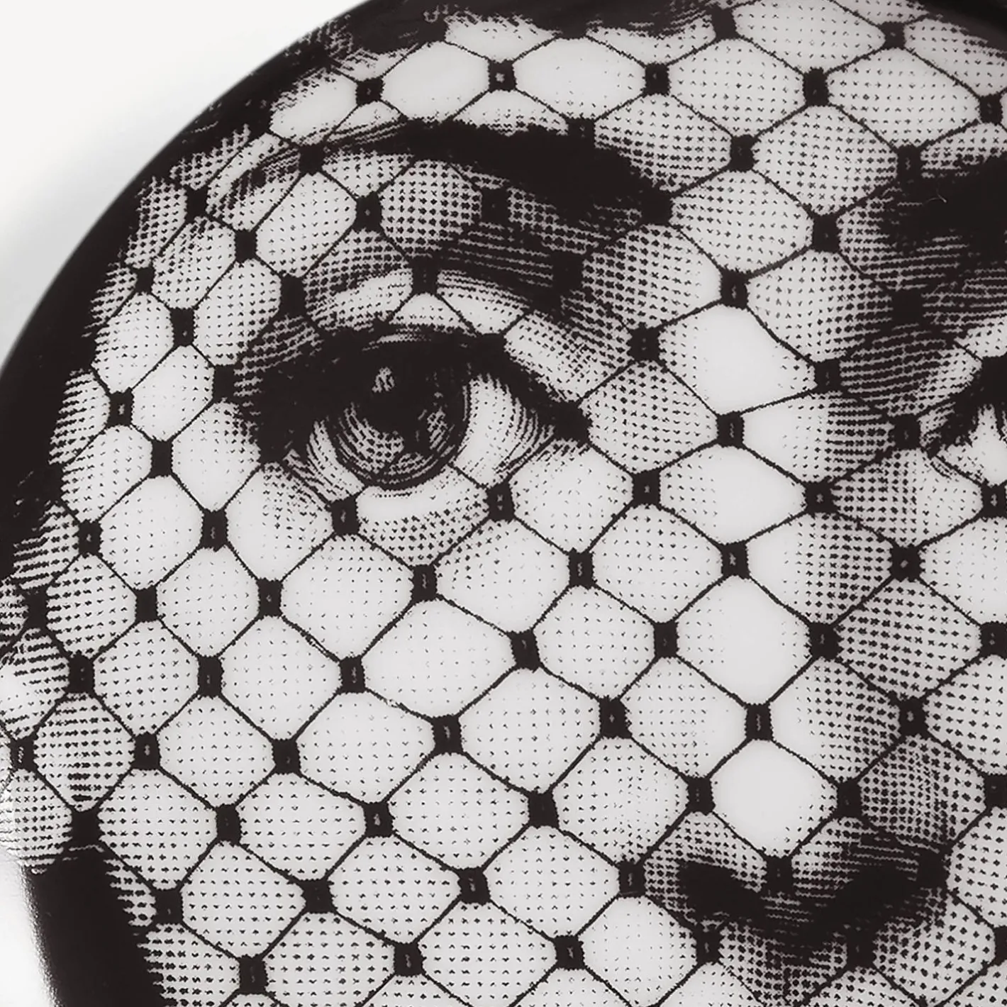 Fornasetti Bicchieri E Sottobicchieri^Sottobicchiere Tema E Variazioni N.78 Bianco Nero