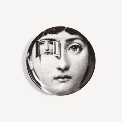 Fornasetti Bicchieri E Sottobicchieri^Sottobicchiere Tema E Variazioni N.116 Bianco Nero