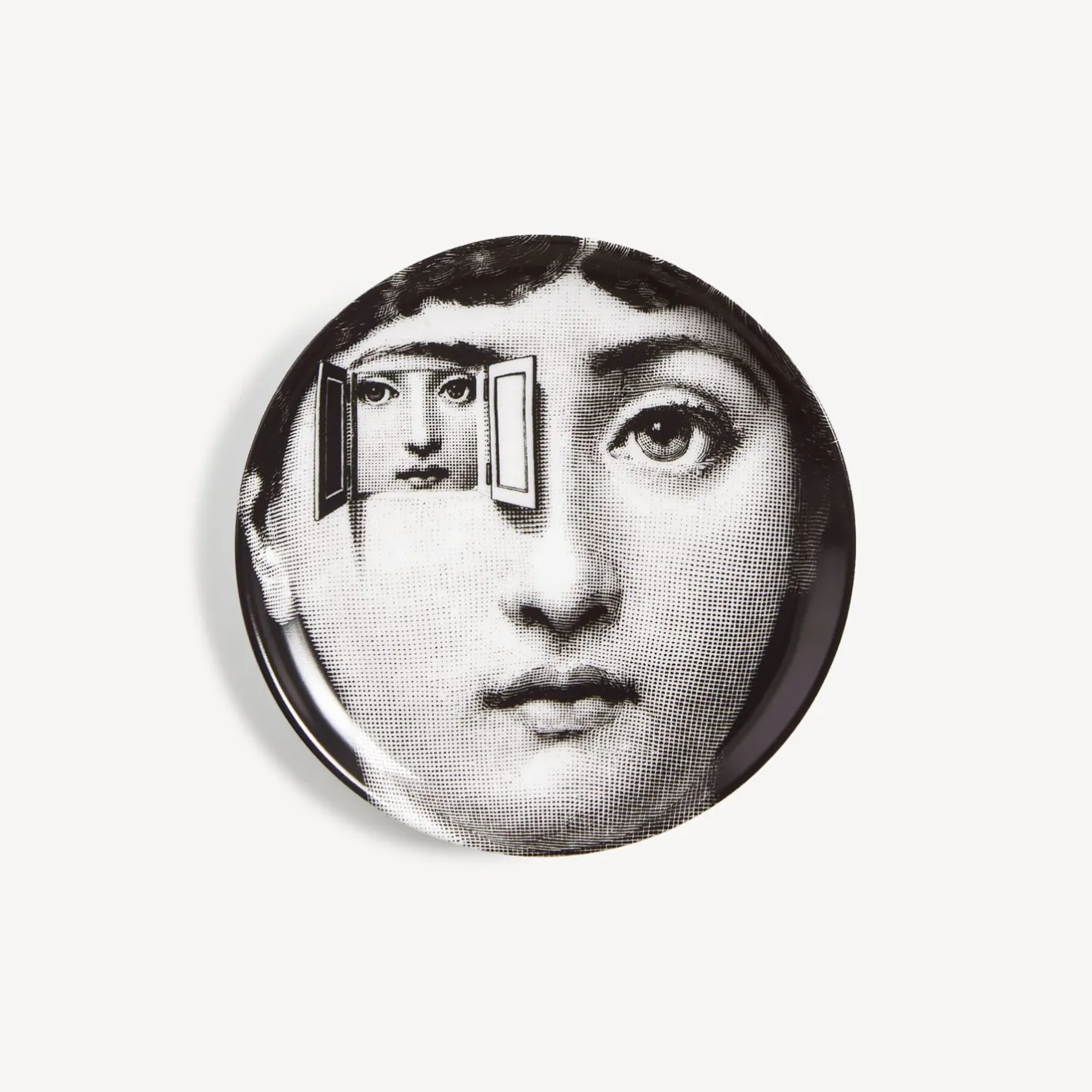 Fornasetti Bicchieri E Sottobicchieri^Sottobicchiere Tema E Variazioni N.116 Bianco Nero