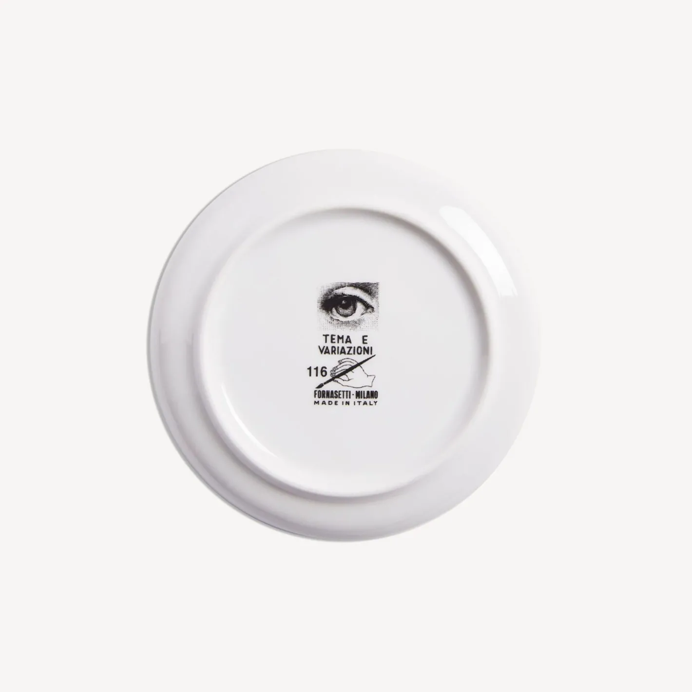 Fornasetti Bicchieri E Sottobicchieri^Sottobicchiere Tema E Variazioni N.116 Bianco Nero