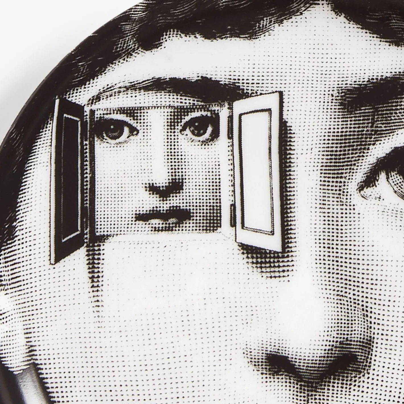 Fornasetti Bicchieri E Sottobicchieri^Sottobicchiere Tema E Variazioni N.116 Bianco Nero