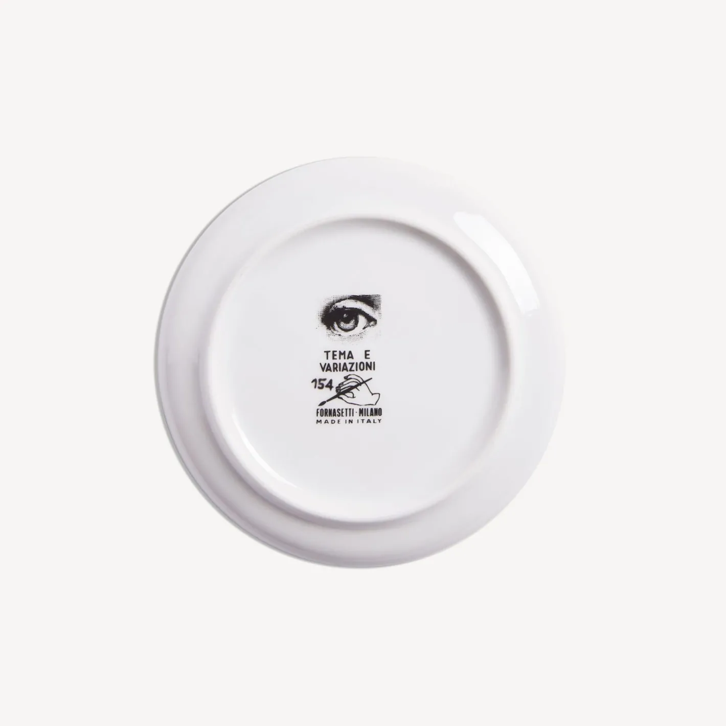 Fornasetti Bicchieri E Sottobicchieri^Sottobicchiere Tema E Variazioni N.154 Bianco Nero