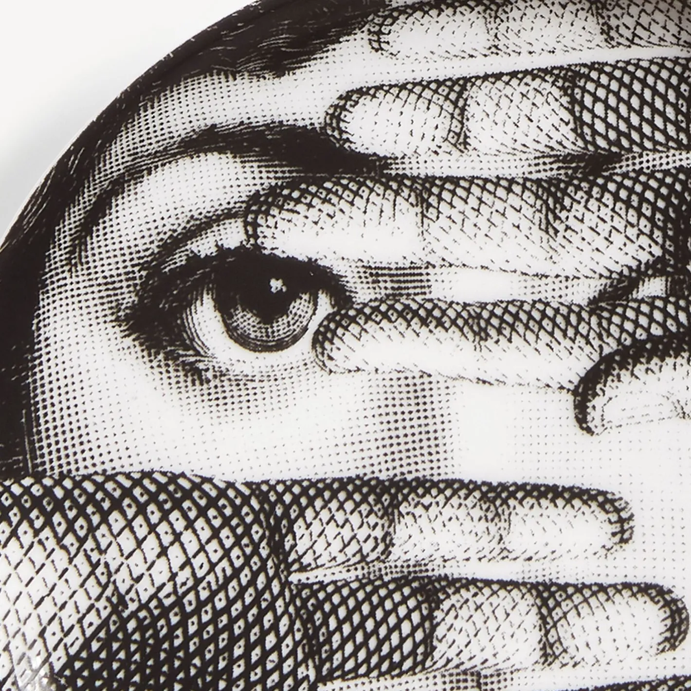 Fornasetti Bicchieri E Sottobicchieri^Sottobicchiere Tema E Variazioni N.154 Bianco Nero