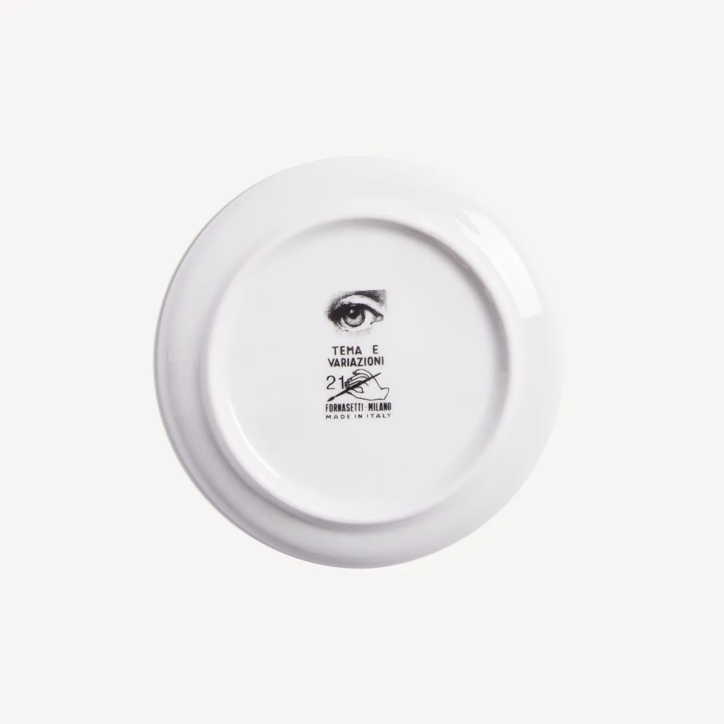 Fornasetti Bicchieri E Sottobicchieri^Sottobicchiere Tema E Variazioni N.21 Bianco Nero