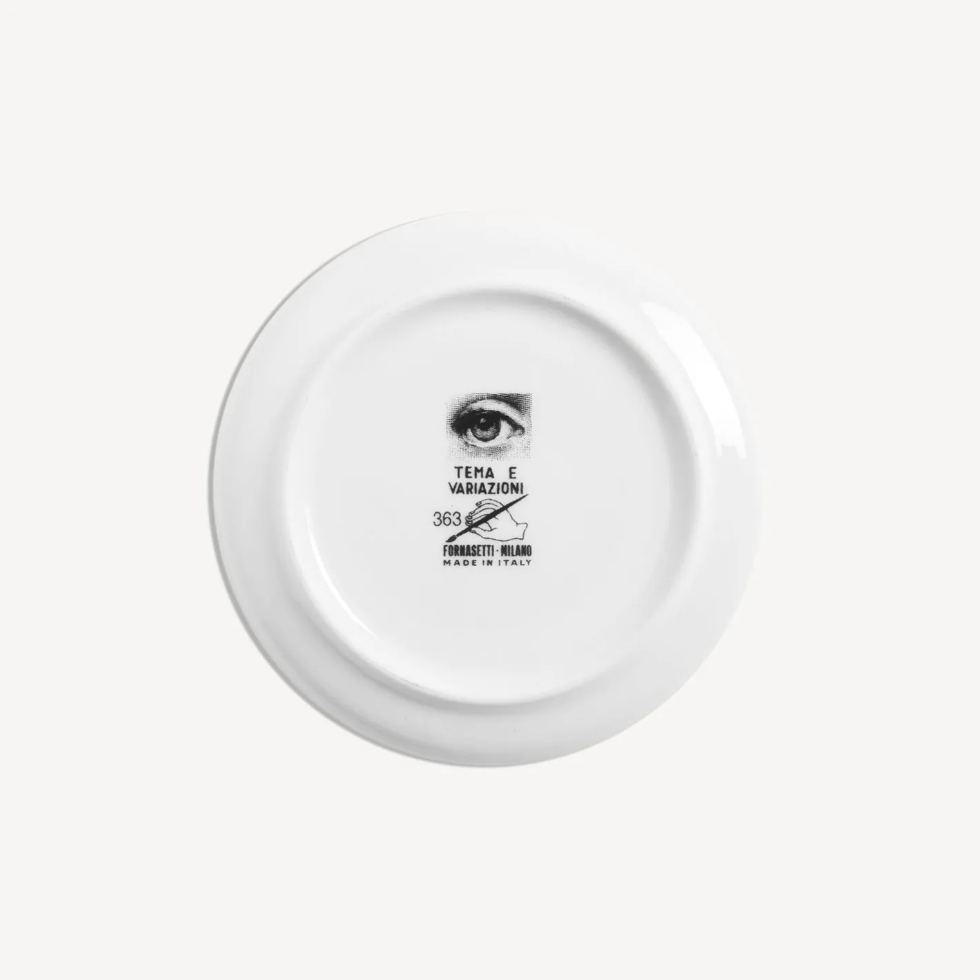 Fornasetti Bicchieri E Sottobicchieri^Sottobicchiere Tema E Variazioni N.363 Bianco Nero