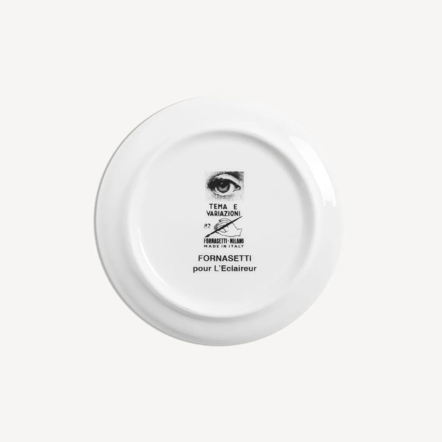 Fornasetti Bicchieri E Sottobicchieri^Sottobicchiere Tema E Variazioni N.82 Bianco Nero