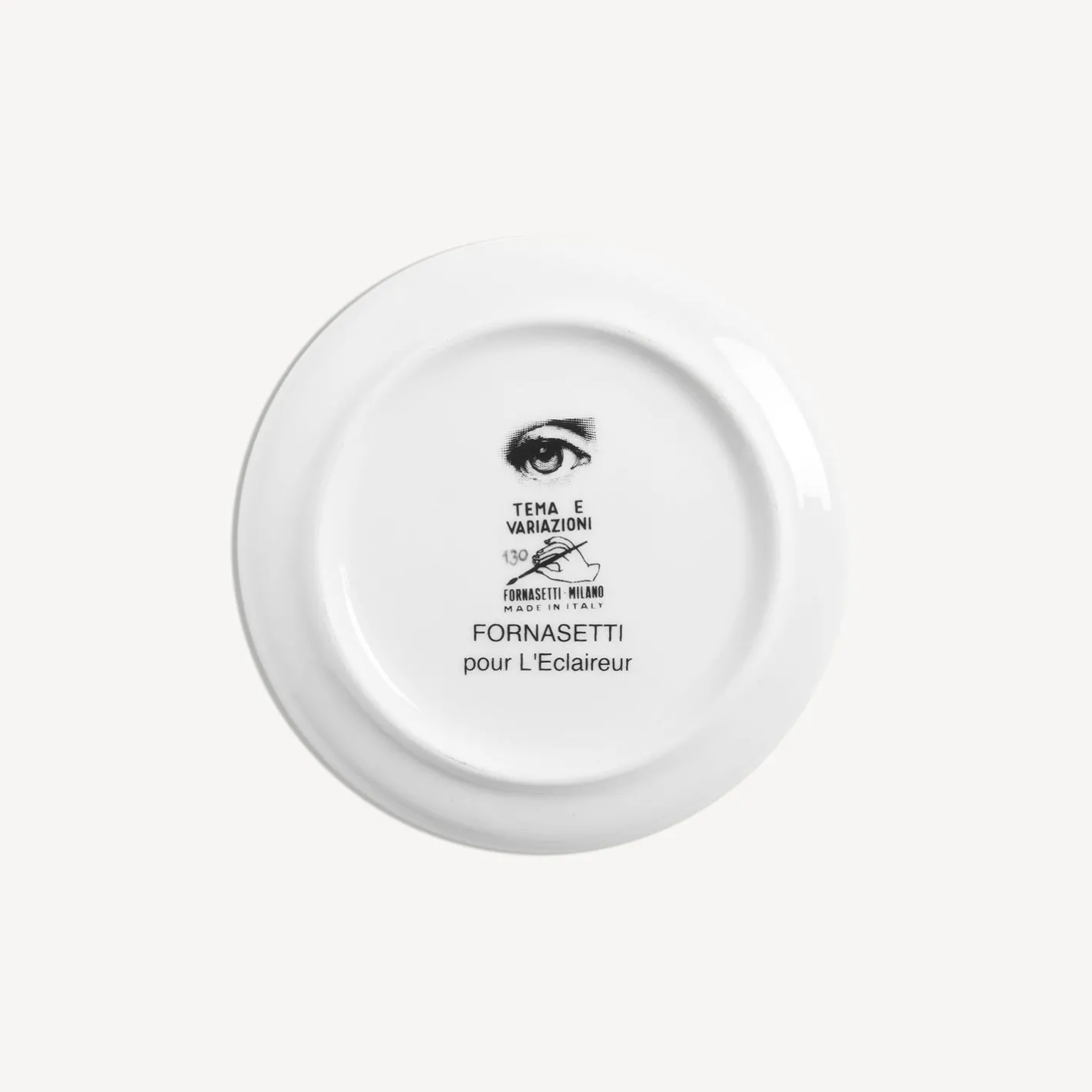 Fornasetti Bicchieri E Sottobicchieri^Sottobicchiere Tema E Variazioni N.130 Bianco Nero