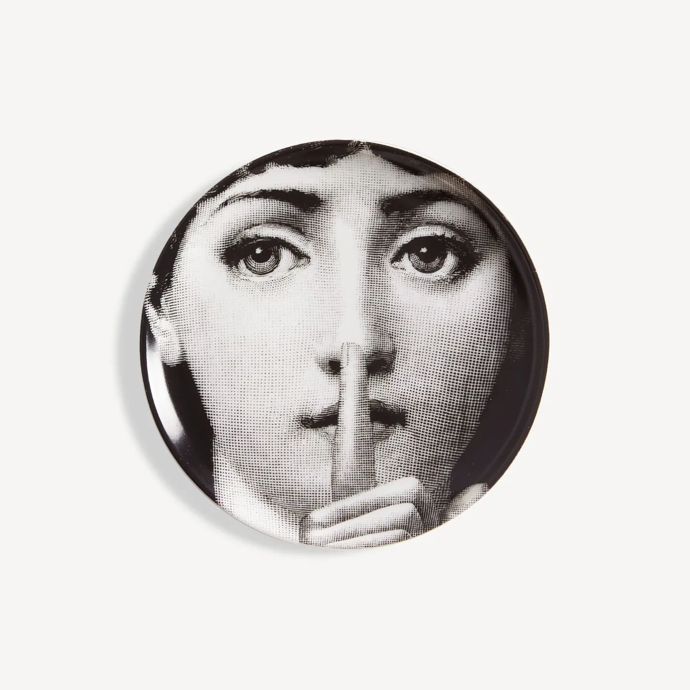 Fornasetti Bicchieri E Sottobicchieri^Sottobicchiere Tema E Variazioni N.334 Bianco Nero