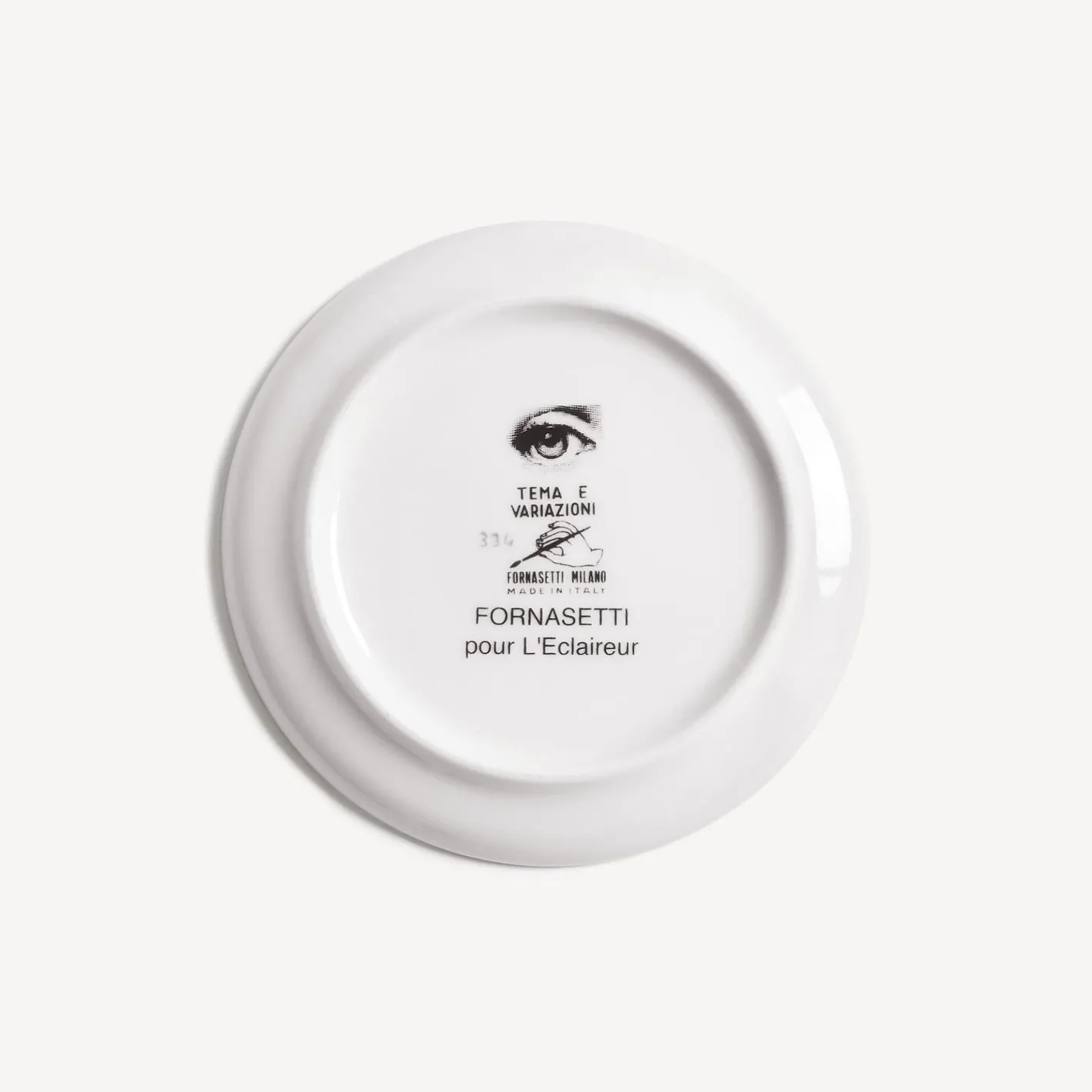 Fornasetti Bicchieri E Sottobicchieri^Sottobicchiere Tema E Variazioni N.334 Bianco Nero