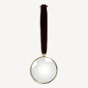 Fornasetti Specchi Di Design^Specchio Convesso Magico Con Nastro Di Velluto Ottone/Bordueaux